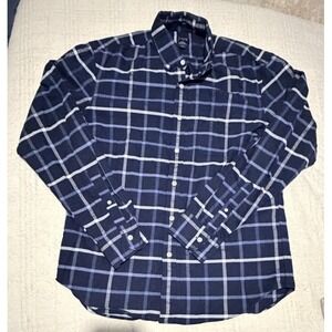 J. Crew Flex Oxford Slim Fit Plaid Button Down Shirt Mens L  Large